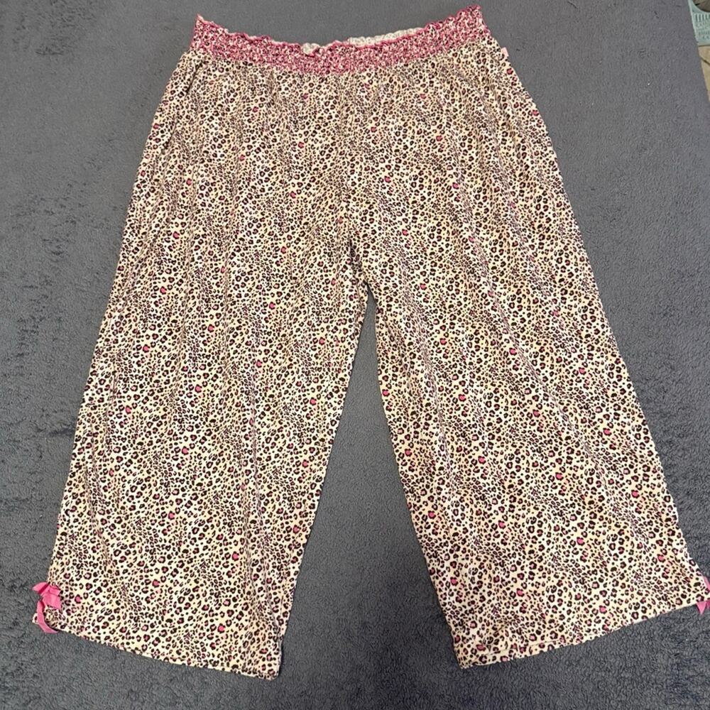 Jasmine & Ginger Pink and Brown Leopard Print Pajama Pants